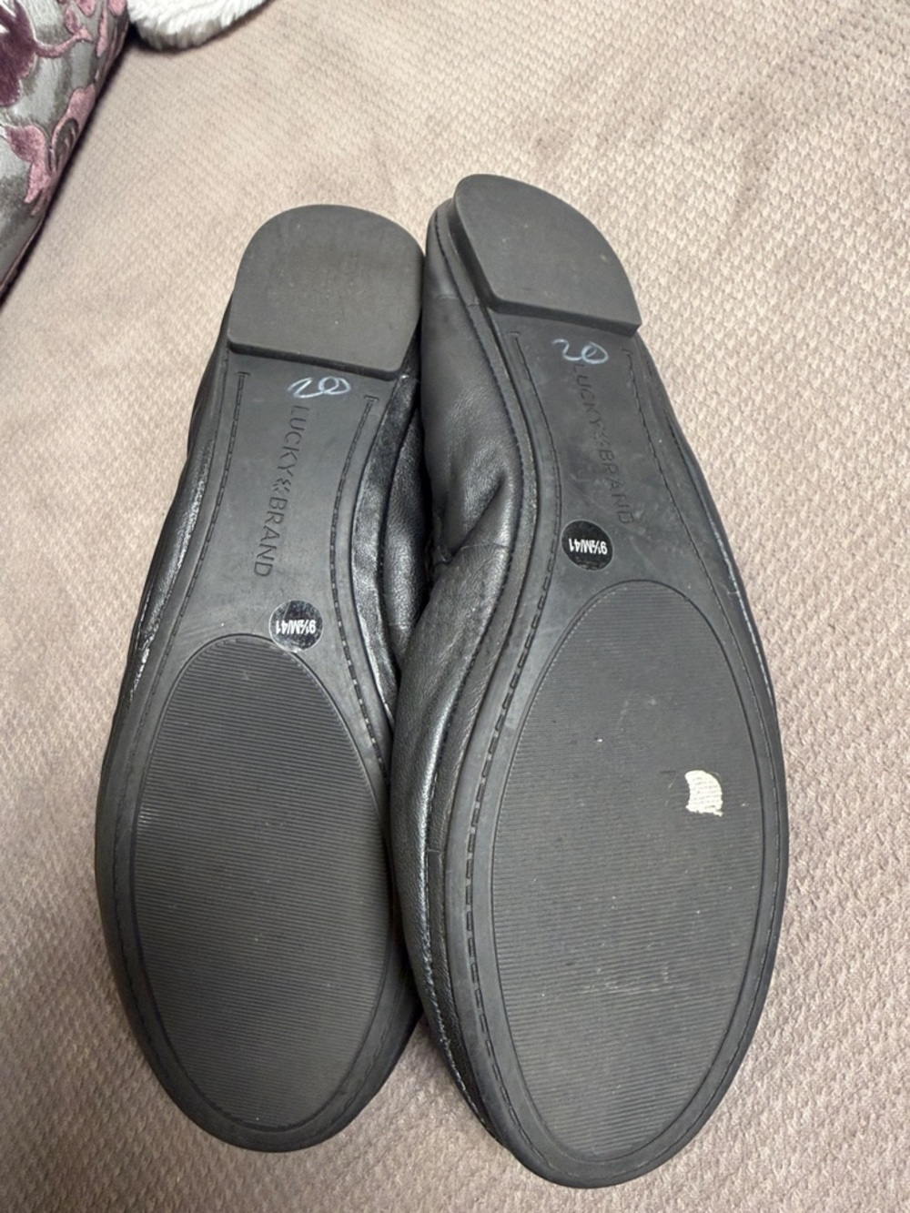 Lucky Brand Black Leather Ballet Flats - Picture 6 of 7